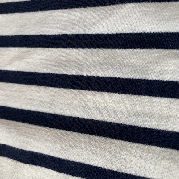 Women's J. Crew White & Navy Blue Striped Shirt, M - Picture 4 of 4
